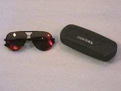 DIESEL Aviator Style Sunglasses in Hard Case