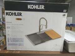 New KOHLER PROVO Stainless Kitchen Sink Kit