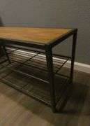 TRINITY Wood Top Metal Frame Table
