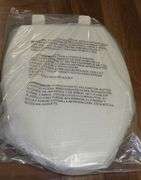 New 2420 18" Elongated Toilet Seat in Biscuit Color