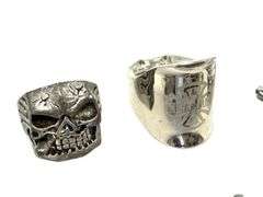 9pc Men's Biker Rings & Pendant Collection