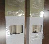 Two 57" x 64" Alabaster Cordless 1" Mini Blinds