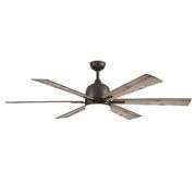 Harbor Breeze Bradbury 60-in Integrated LED - Hickory/Walnut Blades Ceiling Fan With Light - Remote 