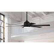 Harbor Breeze Bradbury 60-in Integrated LED - Hickory/Walnut Blades Ceiling Fan With Light - Remote 