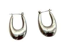 Modern Styled Sterling Silver Earrings