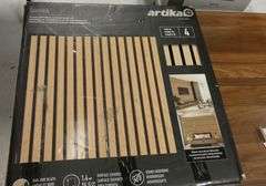 Artika Oak & Black Sonolok Sound-Absorbing Slatted Panel Kit
