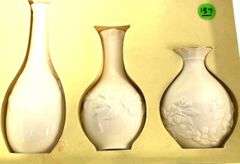 Lenox Ivory Posy Vases - 3 Piece Set in the Original Box
