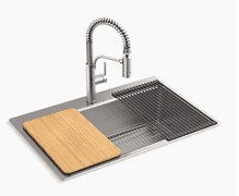New KOHLER PROVO Stainless Kitchen Sink Kit