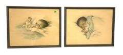 Betsy Pease Gutman Print Pair Awakening & A Little Bit of Heaven Prints, In Original Frames