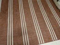 7ft x 10ft Rust Red & White Rug