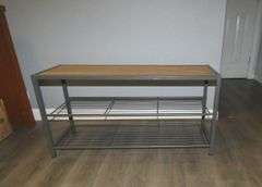 TRINITY Wood Top Metal Frame Table