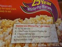 New Whirley Pop 3 Minute Popcorn Popper