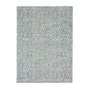 Origin 21 Coastal Tides 5 x 7 (ft) Loomed Polyester Blue Rectangular Indoor Abstract Mid-Century Mod