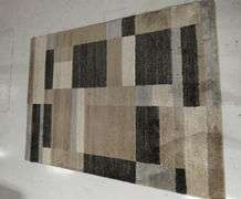 New 62"x85" Bazaar Squares Area Rug