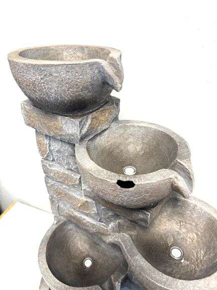 Style Selections Tiered Water Fountain with Defect See Description & Photos