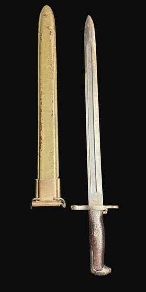 WW1 Era Springfield Armory U.S. M1905 Bayonet with Scabbard