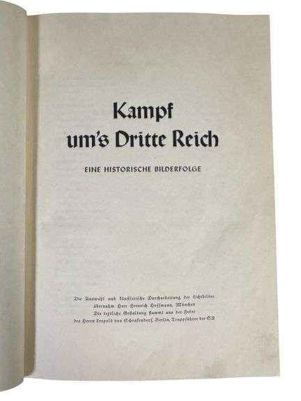 1933 Kampf um’s Dritte Reich Nazi Picture Book