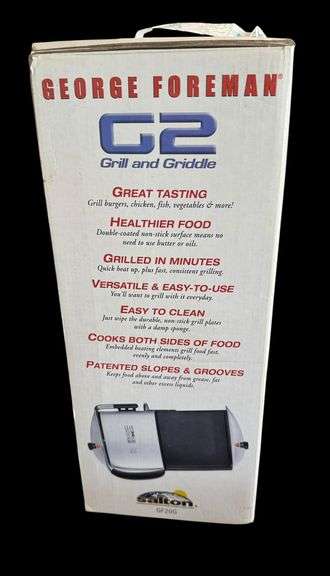 George Foreman G2 Grill and Griddle, New Old Stock