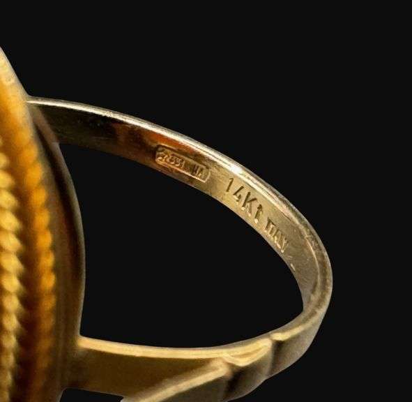 Stamped 14K Gold Cameo Ring [3.52g]