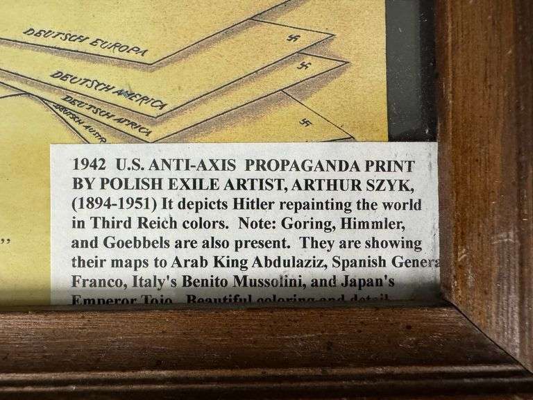1942 U.S. Anti-Axis Propaganda Print