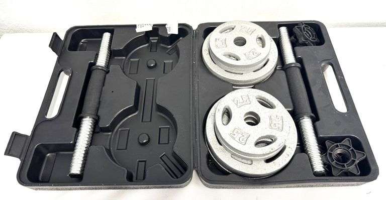 Athletic Works 40 LB Adjustable Dumbbell Set in Case