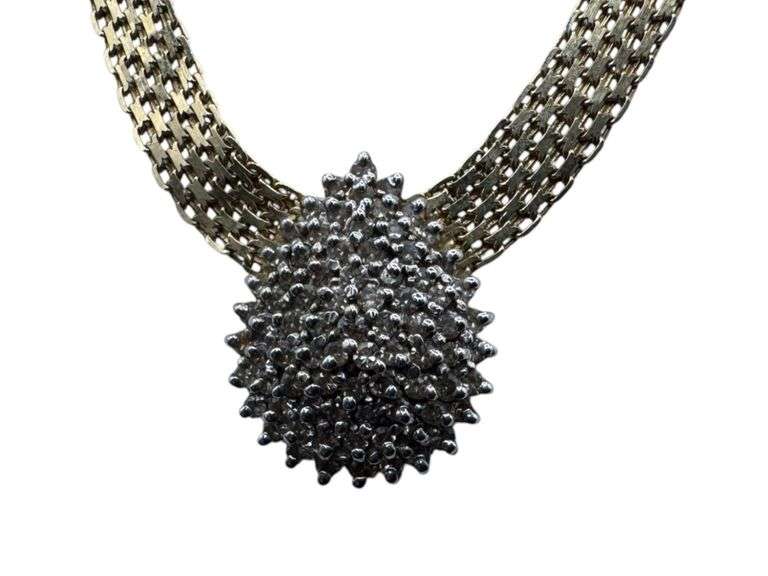 Stamped 14K Gold Mesh Necklace [13.12g]