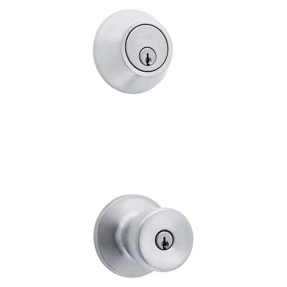 RELIABILT Gallo Stainless Steel Exterior Single-Cylinder Keyed Entry Door Knob Project Pack
