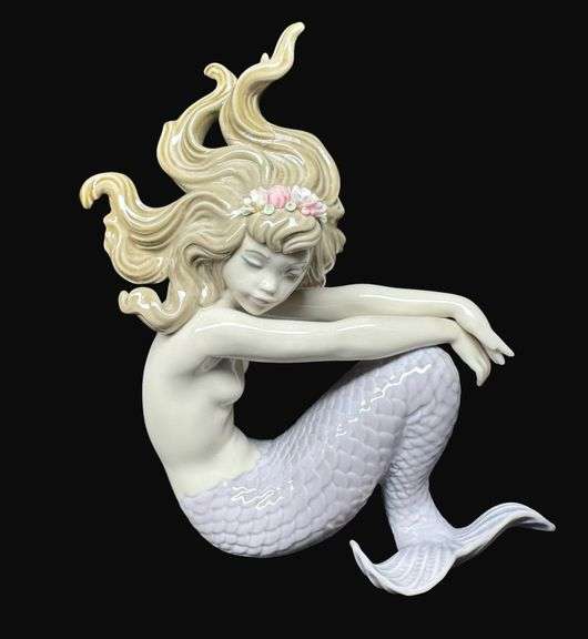 Lladro Porcelain Illusion Mermaid Figurine
