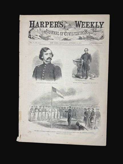 1861 Original Issue of Harper’s Weekly Newspaper