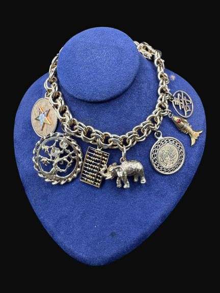 Stamped 14K Gold Charm Bracelet [44.89g]