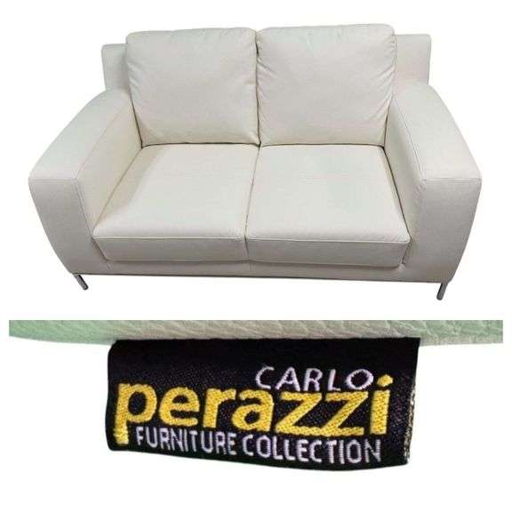 Carlo Perazzi Italian Leather Loveseat