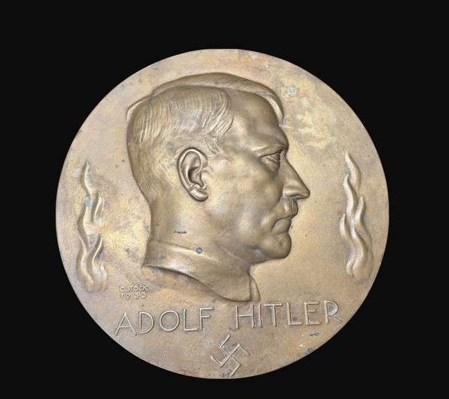 Third Reich Bronze Wall Plaque by C. Stock