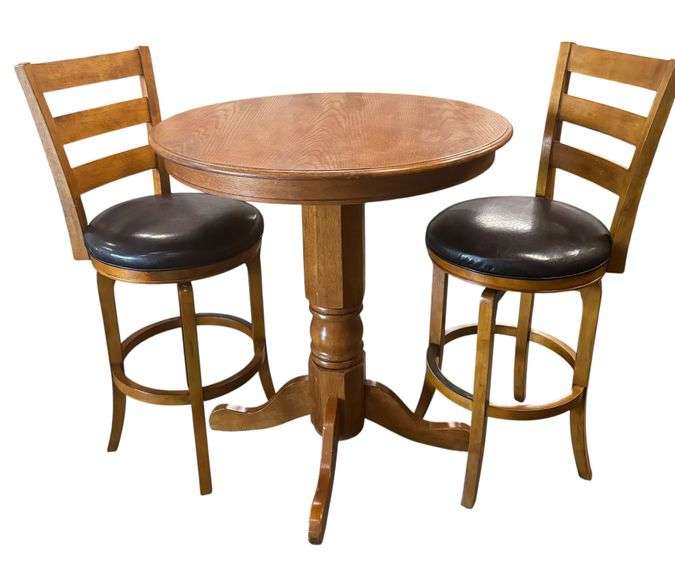3pc Pub Top Table + 2 Bar Stools