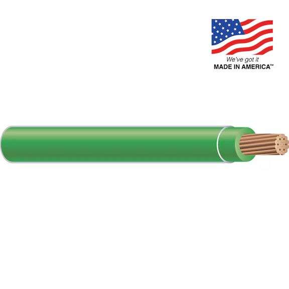 44 Feet Southwire 8 Green Solid CU TW Wire