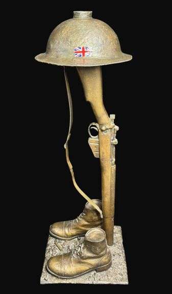 Full Size Bronze WW2 British Fallen Soldier Battlefield Cross