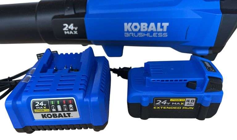 Kobalt 24-volt 500-CFM 120-MPH Battery Handheld Leaf Blower 4.0 Ah