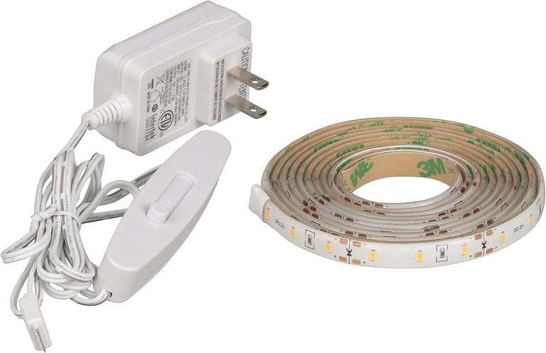 Good Earth Lighting 8ft LED 930 Lumen 3000K Flexible Tape Light - Plug-in, Dimmer Switch -