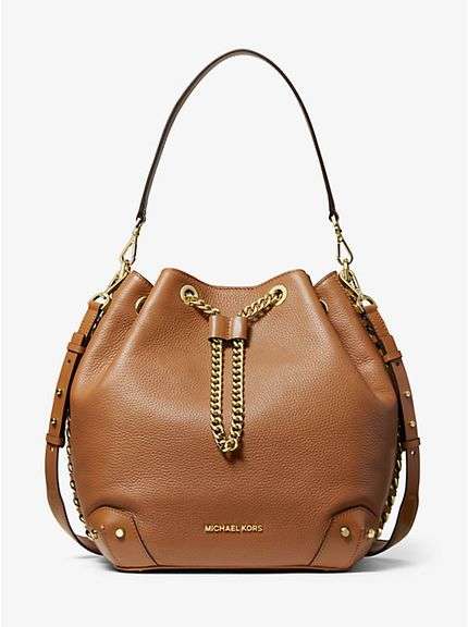 Michael Kors Alanis Large Pebbled Leather Bucket Bag
