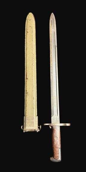 WW1 Era Springfield Armory U.S. M1905 Bayonet with Scabbard