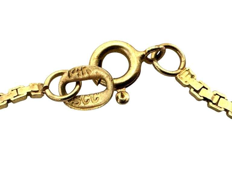 14K Gold Designer Herringbone Chain - (3.40 grams)