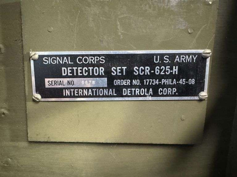 U.S. Army Signal Corps Detector Set