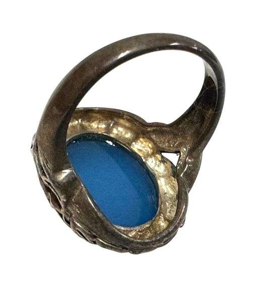 925 Wolf Cameo Ring, Size 6