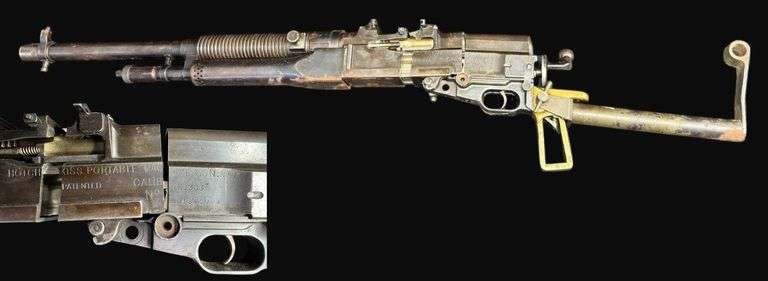 Vintage Display British Hotchkiss Portable Machine Gun (Inert)