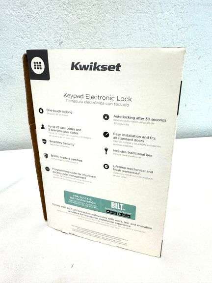 Kwikset Powerbolt 250 Satin Nickel Electronic Deadbolt SmartKey Keypad