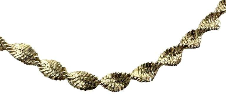 9 Inch Twisted Herringbone 925 Italy Bracelet