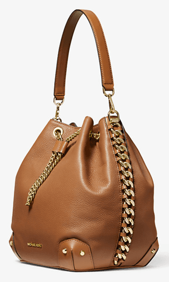 Michael Kors Alanis Large Pebbled Leather Bucket Bag
