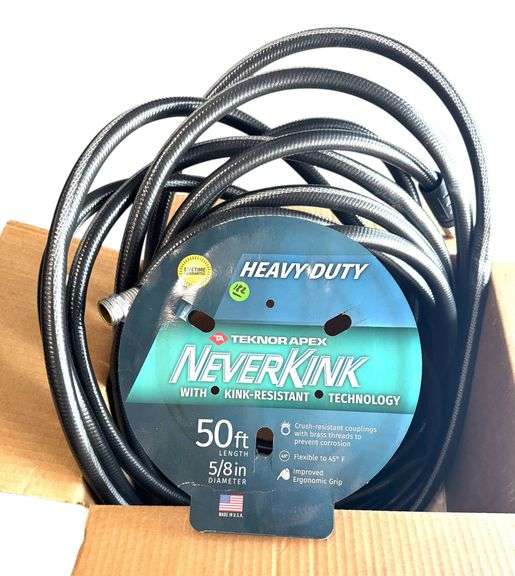 NeverKink Teknor Apex 5/8-in x 50-ft Heavy -Duty Kink Free Vinyl Gray Coiled Hose