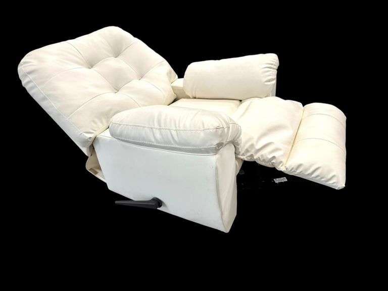 Ashley Furniture Off-White Leather Recliner - LIKE NEW!