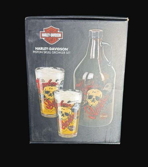 Harley-Davidson Piston Skull Growler Set