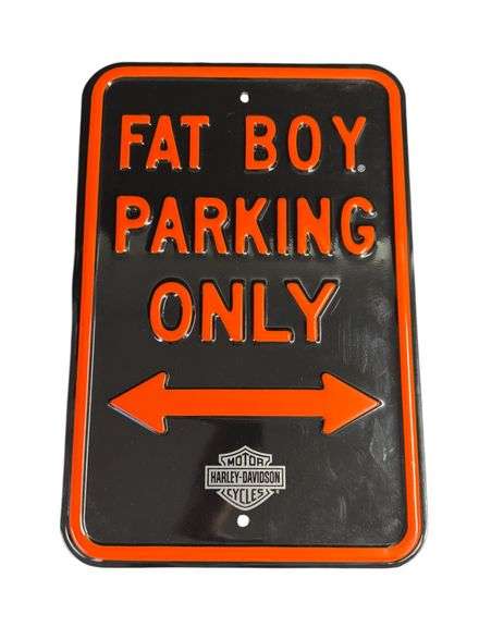Harley-Davidson “Fat Boy Parking Only” Metal Sign